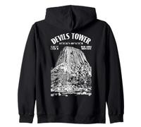 Rock Climbing Climber Devils Tower Bear Lodge Salita Posizione Felpa con Cappuccio