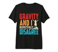 Rock Climbing Gravity e io rispettosamente Non Sono d'accordo sul Boulder Maglietta Premium