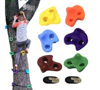 Rock Climbing Holds, Tree Climbing Grips,3,94 x 3,94 pollici Multicolor Ladder Playset, Outdoor Rising Accessory, for Backyard Doorway, Home, Ceiling, Playground Use, and Training