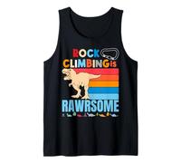 Rock Climbing is Awesome Dinosaur Climbers Mountain Gift Canotta