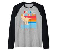 Rock Climbing is Awesome Dinosaur Climbers Mountain Gift Maglia con Maniche Raglan