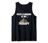 Rock Climbing Is My Therapy Arrampicata Montagna moschettone Canotta