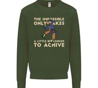 Rock Climbing The Impossible Funny Climber Uomo Sweatshirt Jumper