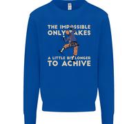 Rock Climbing The Impossible Funny Climber Uomo Sweatshirt Jumper