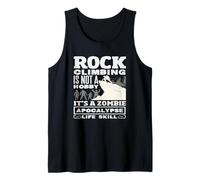Rock Climbing Zombie Apocalypse Life Skill Divertente Canotta