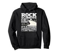 Rock Climbing Zombie Apocalypse Life Skill Divertente Felpa con Cappuccio