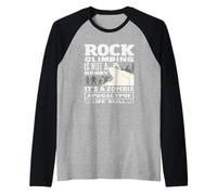 Rock Climbing Zombie Apocalypse Life Skill Divertente Maglia con Maniche Raglan