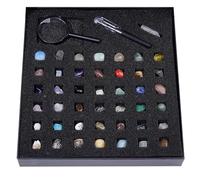 Rock Collection Starter Kit, 43 pezzi, rocce, pietre preziose e cristalli, kit assortito con guida, minerali, geologia, educazione, scienze, regalo per adulti e bambini