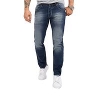 Rock Creek - Jeans da uomo in denim elasticizzato, vestibilità normale, slavato, girovita di circa 73 - 112 cm (W29-W44), Rc-2343-blu, 32W x 34L
