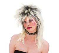 Rock Diva Parrucca Bionda Tina Turner Mullet Donna Accessorio per Costume 80s