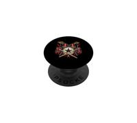 Rock Drum Kit Crossed Sticks Star Drummer Opera d'arte PopSockets PopGrip Adesivo