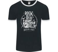 Rock È Dead Musica Batterista Drumming Uomo Ringer Fotl