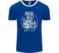 Rock È Dead Musica Batterista Drumming Uomo Ringer Fotl