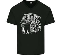 Rock Era Meglio Prima Chitarra Band Music Uomo Scollo A V Cotone T-Shirt
