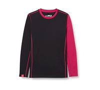 Rock Experience Makani 2.0 LS T-Shirt, 0208 Caviar/2000 Cherries Jubilee, 128 Unisex-Bambino