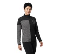 Rock Experience REWC02331 Kobra Mock Neck FZ Maglia Lunga Donna 0208(Caviar)+O014(Grey Melange) M
