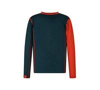 Rock Experience Rejt00401 Makani 2.0 LS T-Shirt, Unisex - Bambino, 1556 Reflecting Pond/0740 Cherry Tomato, 128