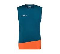 Rock Experience REML00341 Merlin Sleeveless T-Shirt 1484 Moroccan Blue+0630 Flame M