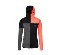 Rock Experience REWC02301-W977 KOBRA Hoodie FZ Woman Fleece Donna Maglia Lunga 0208 Caviar+2151 Fiery Coral+O014 Grey MELANGE XXL