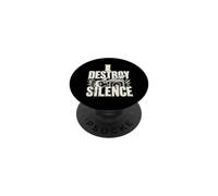 Rock Guitar Musicista Distruggi Silenzio PopSockets PopGrip Adesivo