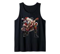 Rock Guitar Santa Claus Playing Guitar Christmas Musicians Canotta