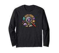 Rock Hound Life Geologist Crystal Collector Mineral Hunter Maglia a Manica