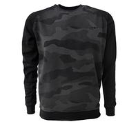 ROCK-IT Apparel Felpa Raglan Uomo 2-Tone Crewneck Pullover French Terry con Elevato Comfort di utilizzo [S - 5XL] Taglio Regolare Colore Nero Dark Camo L