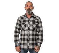 ROCK-IT Apparel I Camicia di Flanella da Uomo I Camicia a Maniche Lunghe I qualità Premium I Tessuto Molto Morbido I Camicia a Quadri da Boscaiolo I Casual [S-5XL] Grigio XXL