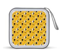 Rock Llama Cartoon Alpaca Divertente CD Case Holder Organizer 40 Capacità DVD Collection Storage Bag Portafoglio per Auto Casa Viaggio