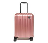 Rock Luna - Piccola valigia rigida in plastica ABS, leggera e resistente, con serratura TSA, 8 ruote girevoli e manico telescopico, bagaglio a quadretti metallici, 54,5 x 37,5 x 23 cm, capacità 39 l