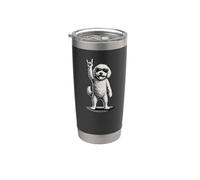 Rock-Music-Dog Doodle Cane Razza di cane Goldendoodle Cani Bicchiere termico in acciaio inox doppia parete