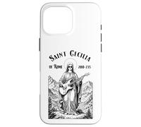 Rock Music Patron Saint Cecilia Chitarra Elettrica Chitarrista Custodia per iPhone 16 Pro Max