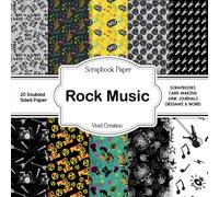 Rock Music Scrapbook Paper: Collection of double sided Rockstar Music Craft Paper Patterned pages for Scrapbooking, card making, collage, decoupage
