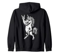 Rock Music Unicorno Funny Heavy Metal Felpa con Cappuccio