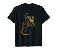 Rock n Roll Chick Chitarra Silhouette Maglietta