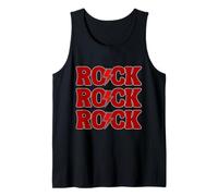 Rock N Roll Logo Rosso Chitarrista Musicista Concerto Grunge Canotta