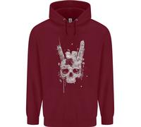 Rock N Roll Music Salute Skull Biker Gothic Uomo Felpa
