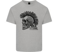 Rock N Roll Music School Skull Guitar Uomo Cotone T-Shirt Tee Top