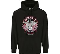 Rock N Roll Nato Per Essere Libero Chitarra Ali Felpa Uomo