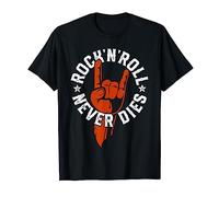 Rock N Roll Never Dies Rock Heavy Metal Musica Maglietta