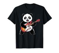 Rock N Roll Panda Animale Musica Rock Festival Chitarrista Maglietta