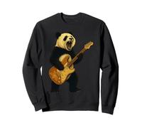 Rock n Roll Panda Bear Suonare Chitarra elettrica Music Art Felpa