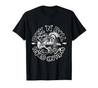 Rock N Roll Raised On Riffs Punk Metal Guitar Energy Maglietta