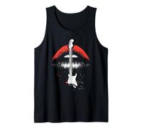 Rock 'n Roll Red Lips - Vintage Chitarra Elettrica Lover Canotta
