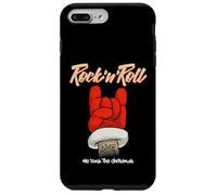 Rock 'N Roll Santa, New Year Christmas Santa Clause Graphic Custodia per iPhone 7 Plus/8 Plus