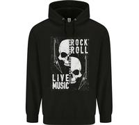 Rock N Rotolo Live Musica Teschio Chitarra Bambini Felpa con Cappuccio