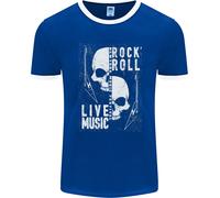 Rock N Rotolo Live Musica Teschio Chitarra Uomo Ringer