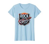 Rock nell'Anima, Chitarra nelle Mani Maglietta, Donna, Celeste, S