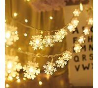 Rock Ninja Luce Stellare Luci Della Stringa Lunare 40 LED Luna Luci Di Natale Della Stella 6M Fatate (Fiocco di neve)