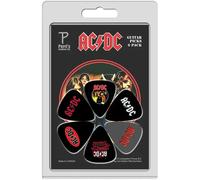 ROCK OFF AC/DC - Coperture Logo - Confezione Da 6 Plettri - Nuovo - LP-ACDC1